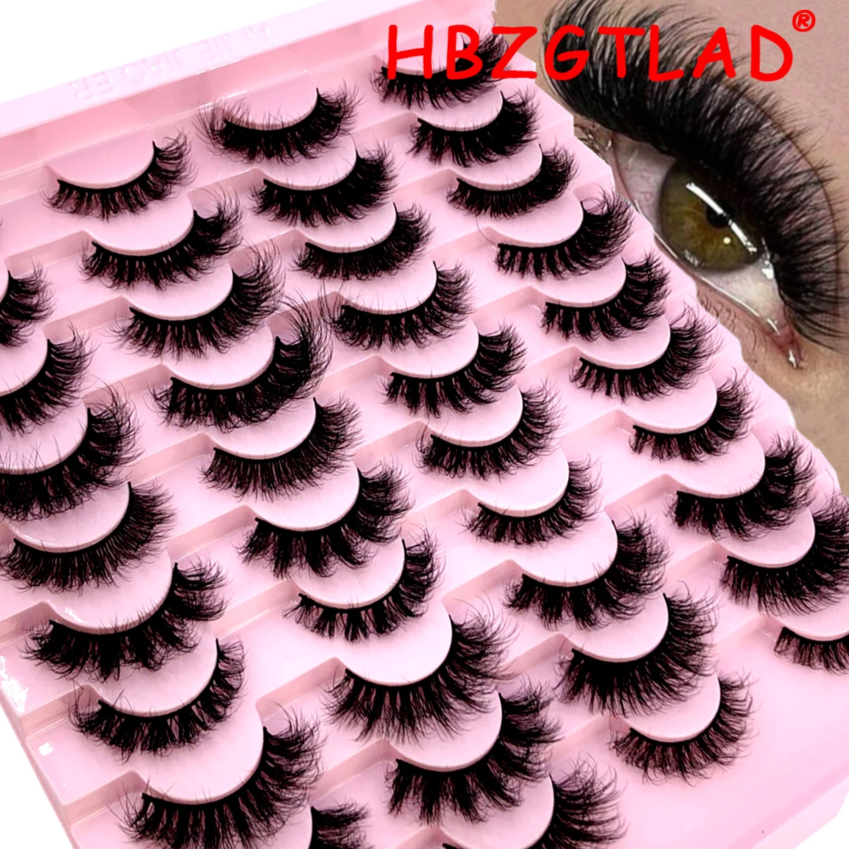 Beauty Full Makeup - HBZGTLAD 20 пар натуральных толстых накладных