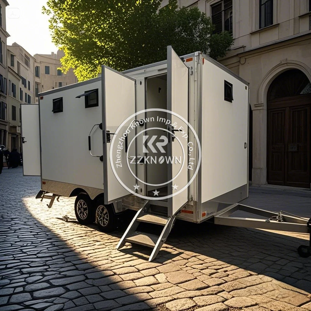 2025 nova venda quente móvel ao ar livre de luxo portátil banheiros reboque portátil banheiro móvel para venda