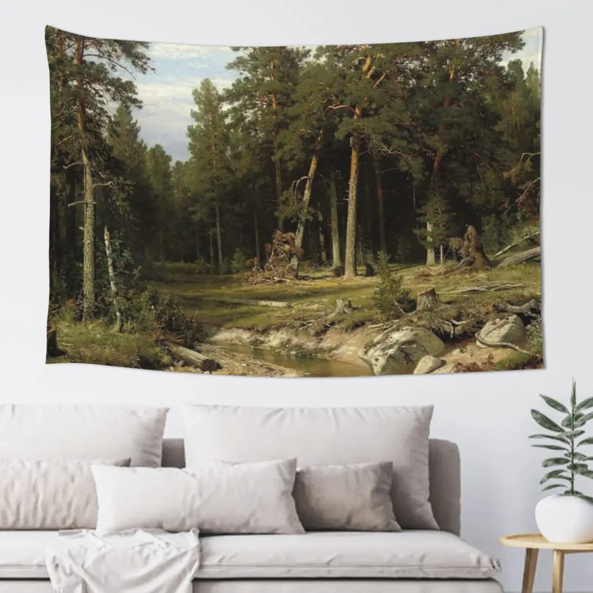 

Mast Pine Forest in Viatka Province by Ivan Shishkin Tapestry Funny Decoration Wall Wallpaper Bedroom Wall Hanging Tapestry