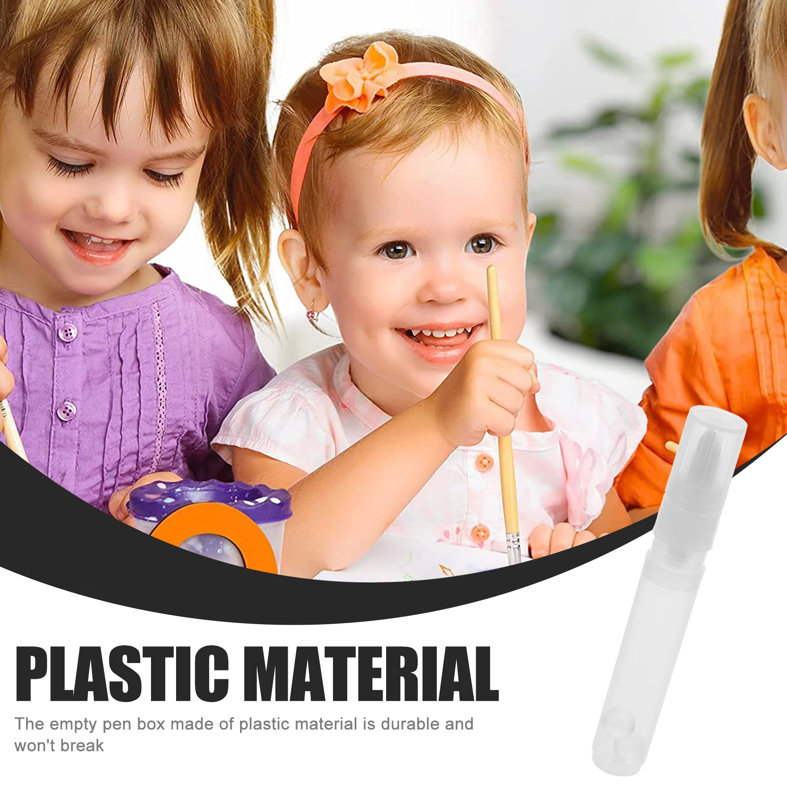

Refillable Paint Markers Empty Shells Durable Plastic Pen Holder Reusable Cover Safe Easy Use Art Supplies Sophisticated