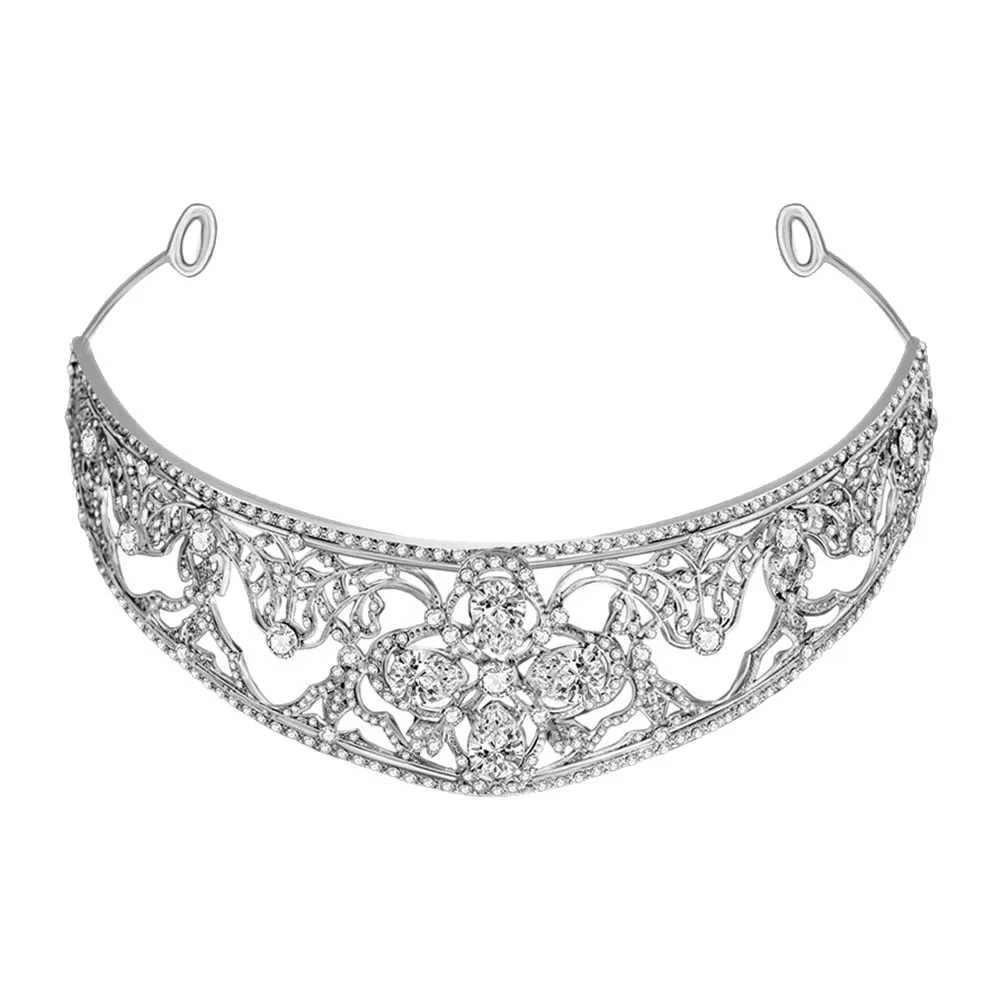 

Rhinestone Diamond Headband Bridal Hair Accessories Wedding Crown Women Shiny Headdress Lightweight Durable Alloy Jewelry Party
