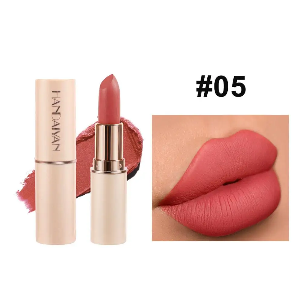 Batom vermelho profundo fosco 8 cores, à prova d'água, longa duração, cosméticos, brilho, hidratante, maquiagem natural feminina, sexy, nude q2u2