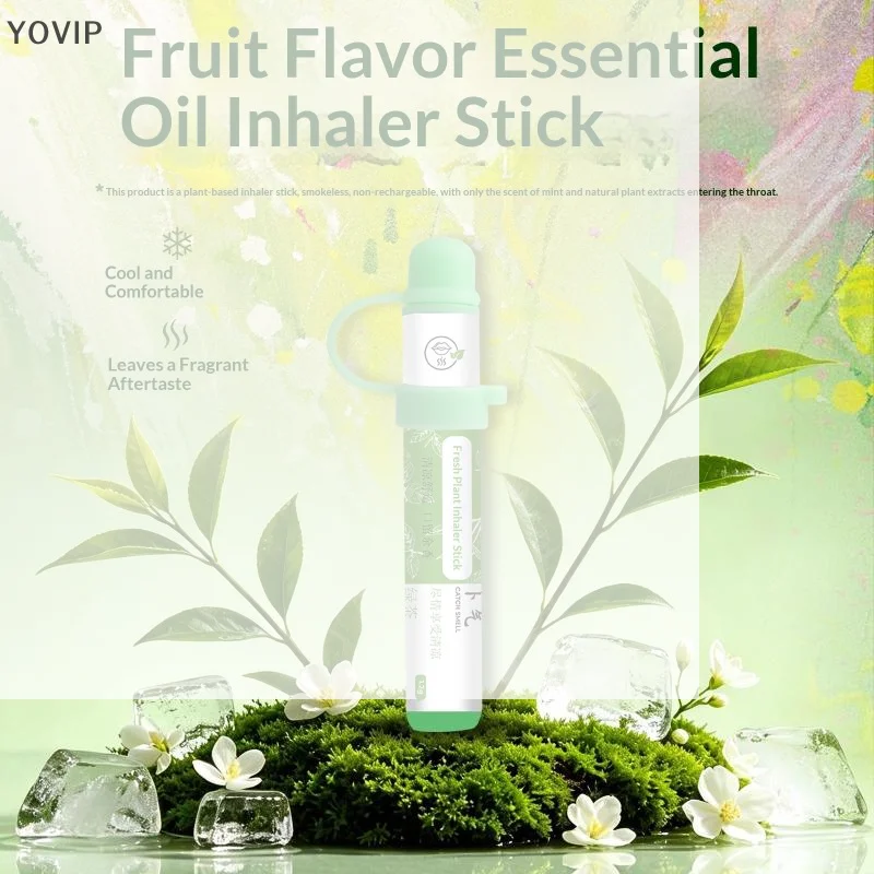 /YOV/1Pcs Cool Scent Nasal Inhaler Multi Flavor Refreshing Plant Aroma Inhaler Stick Fresh Fragrance Refreshing Scent Stick