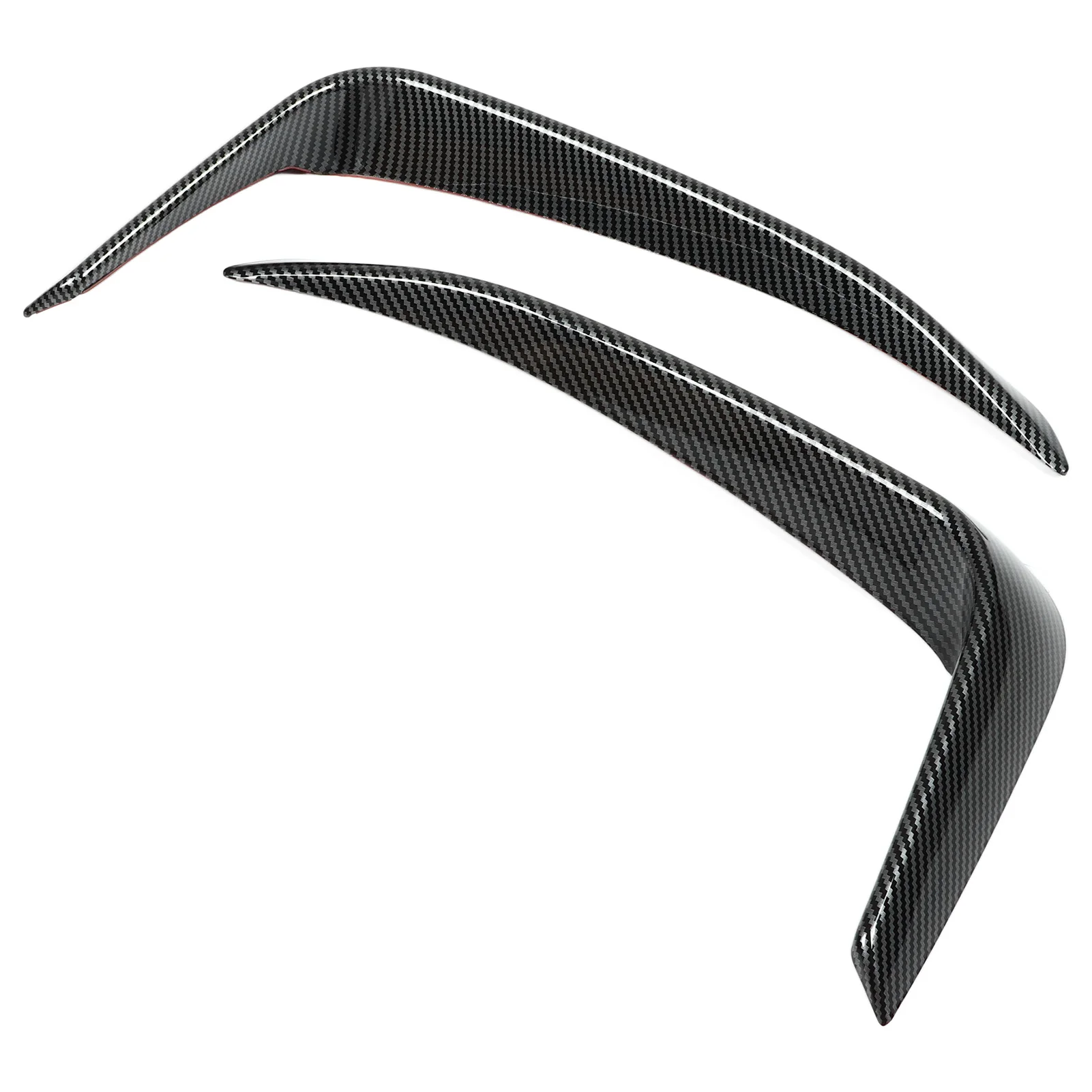 

2 шт., разделитель переднего бампера Canard, левый и правый нож из АБС-пластика, глянцевое углеродное волокно для Ford Mustang