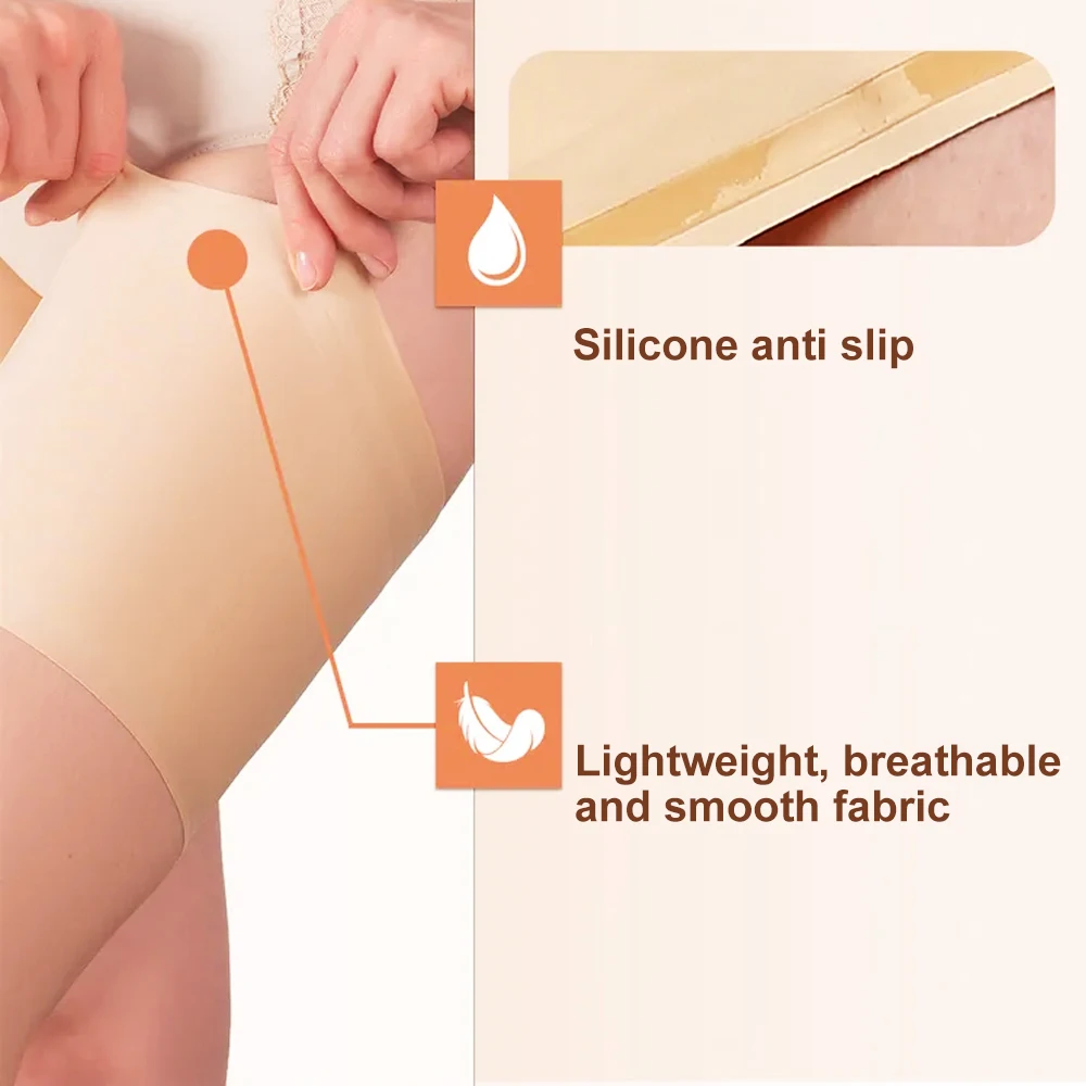 1 زوج النايلون الفخذ هدفين مطاطا مكافحة الغضب الفخذ ضغط كم للجنسين عدم الانزلاق العلوي الساق يلتف دعم للرياضة