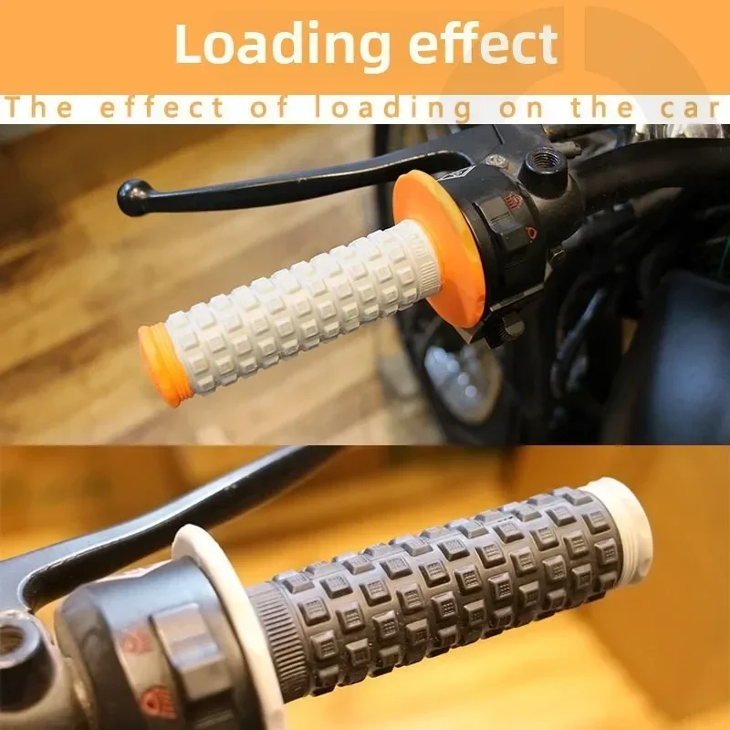 22mm for 7/8" Motorcycle Grips Dirt Bike Grips Rubber Bike Handle Grip Handlebar Pillow Top Throttle Bar Motorcycle Part image 6
