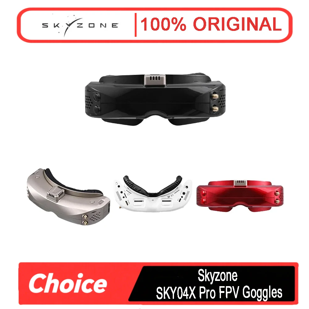 SKYZONE SKY04X PRO FPV Goggles-1920 × 1080 OLED, receptor Steadyview 5.8G 48CH, DVR, rastreador de cabeça com ventilador (para avião RC/drones de corrida