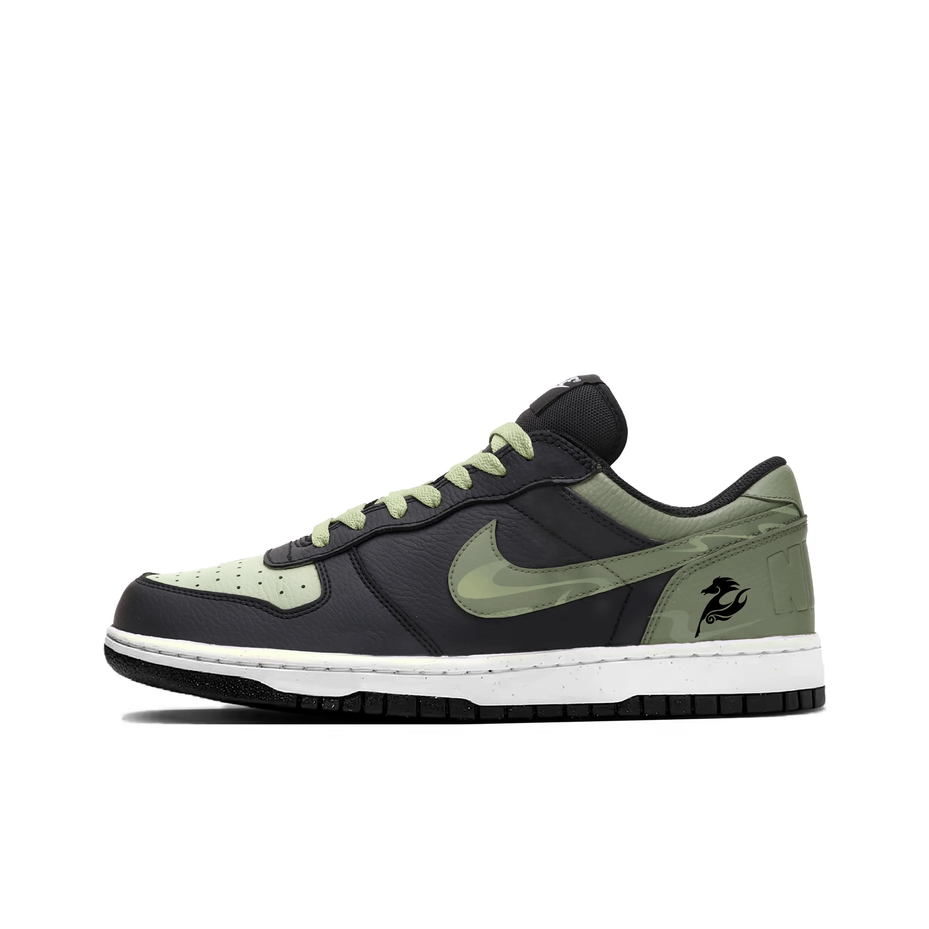 Nike Big Ink Forest Swift Horse Cushioning Low top Skateboard Shoes Men's Jasper 355152-016(Team1004-)