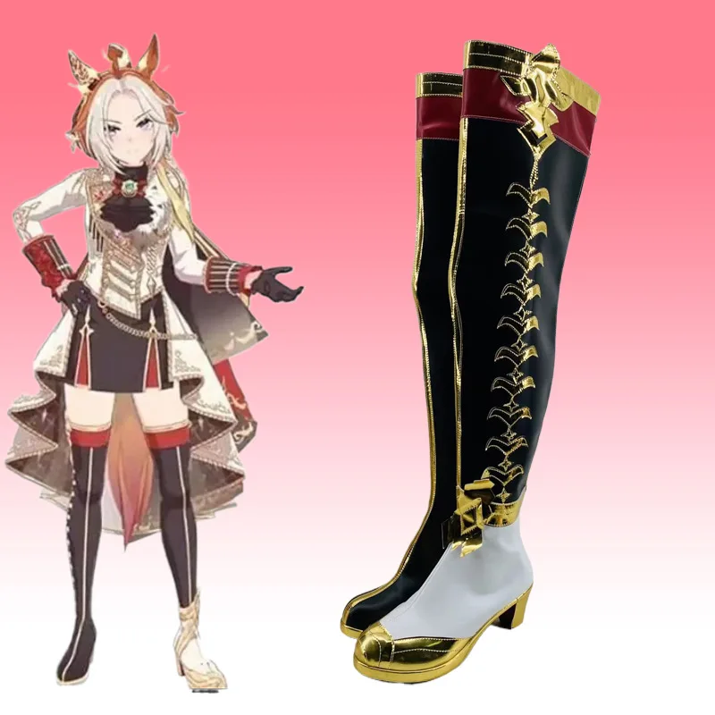 Pretty Derby Uma musume Orfevre Cosplay Shoes Long Boots Halloween Carnival Custom Made Shoes Cosplay Shoes Outfit Party Prop