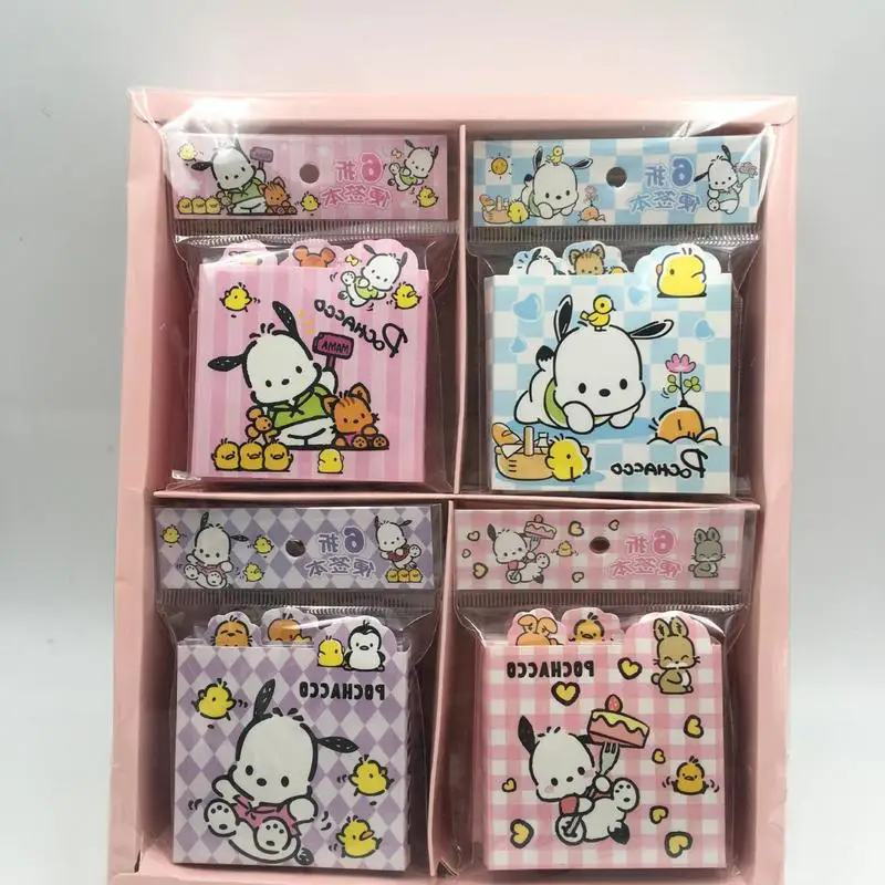 Imagem -05 - Sanrio Kawaii Anime Memo Pad Kuromi Fold Notepad Desenhos Animados Bonitos Folding Notepad Aprendizagem Papelaria Atacado 12 Pcs