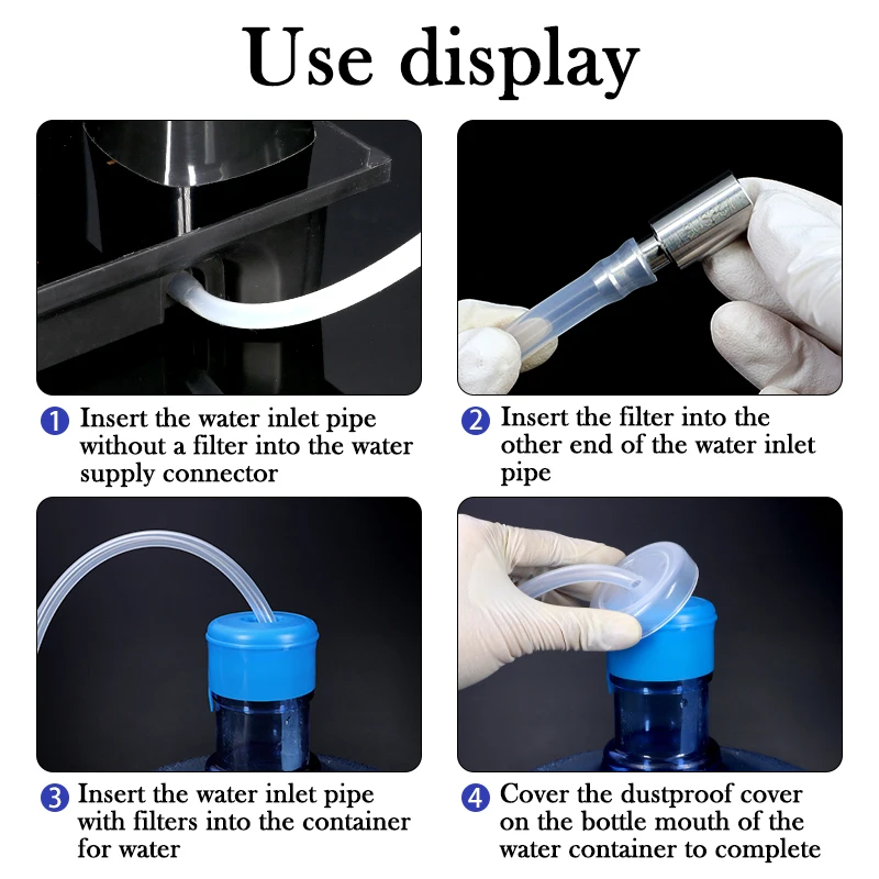 لينة شرب خرطوم المياه الغذاء الصف أنبوب السيليكون مع غطاء غبار 6x9 مللي متر العالمي التلقائي شفط الأنابيب موزع المياه عدة #6