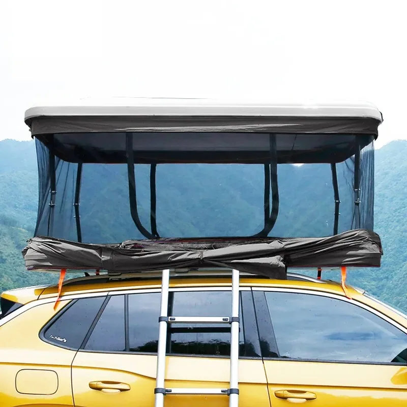 Pop-up Open Outdoor Canvas Car Roof Tent Camping Box ABS Automatic Hard Shell Roof Top Car Rooftop Tent Large