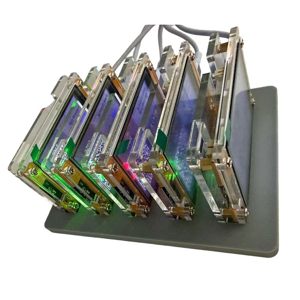 

Stable 5000KH/S Nmminer Nerdminer+5 Slots Base Upgraded Harshrate Bitcoin Crypto Solo Miner 2.8 Inch Smart Display Home BTC