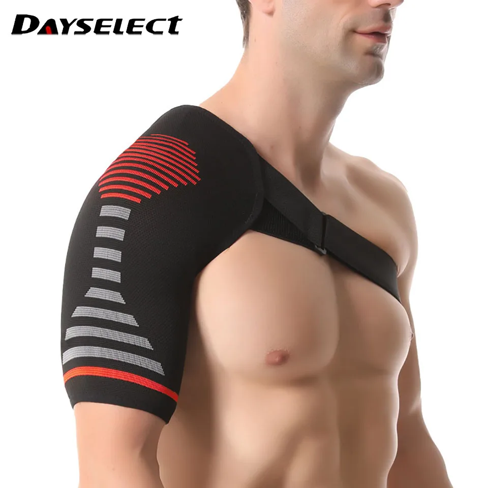 

1Pcs Sports Strap Shoulder Pads Adjustable Elastic Shoulder Strap Fitness Sprain Strain Fixed Compression Joint Brace Men Women