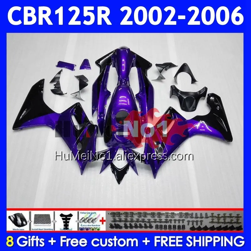 +Tank For HONDA CBR125R CBR-125R 02 03 2004 2005 2006 12No.7 CBR125 CBR Purple black 125CC 125 125R 2002 2003 04 05 06 Fairing