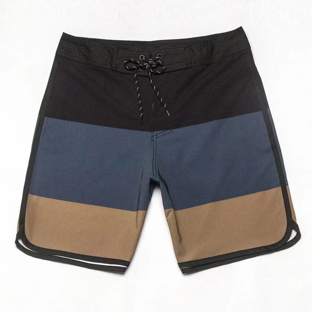 

New Men's Striped Color Matching Shorts Boardshorts Elastance Quick-dry Waterproof Casual Men's Sport Surfing Swim Trunk Bermuda