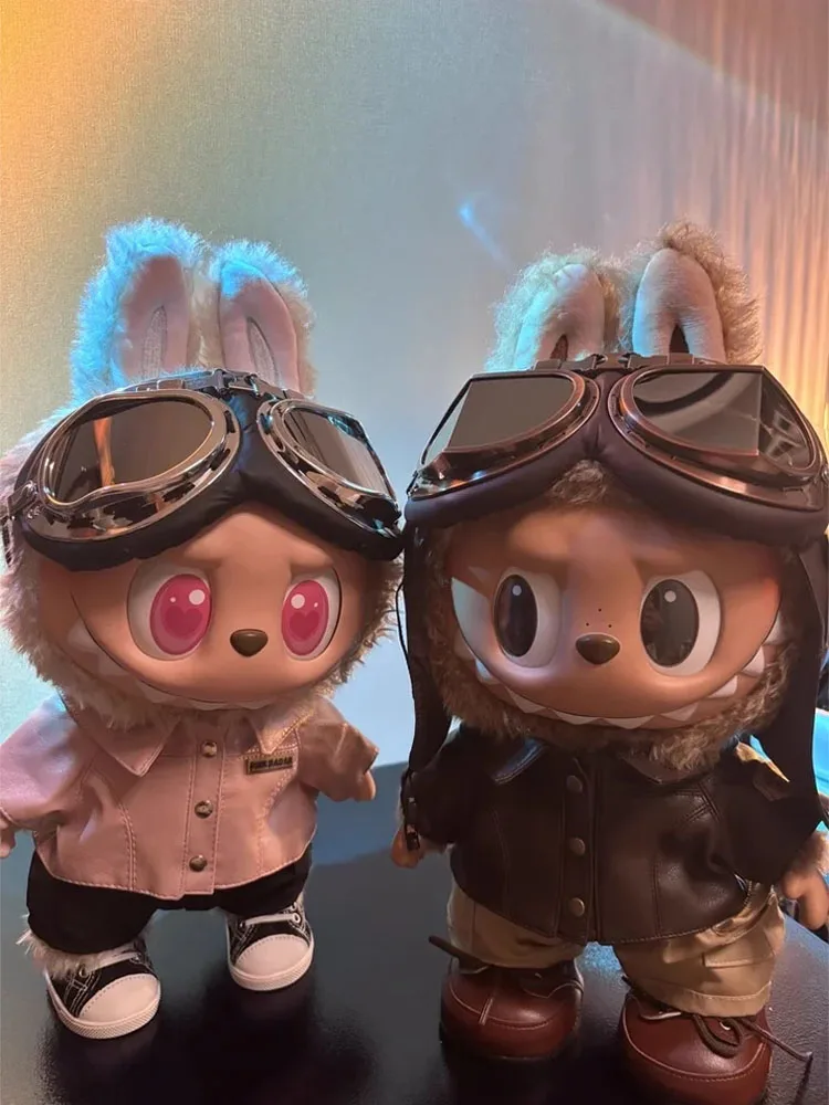 

58cm Pilot'S Clothing For Labubu Zimomo Big Boss Archangel Wearable For 38cm Labubu Trendy Cool Dress Up Only Clothes No Dolls