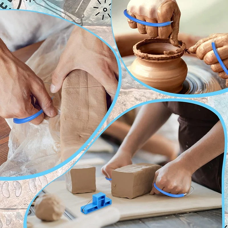 3Pcs Angle Cutting Clay Tool And Clay Cutters Wire Set Include Steel Wire Bevel Cutter Bevel Tool For Pottery Sculpting