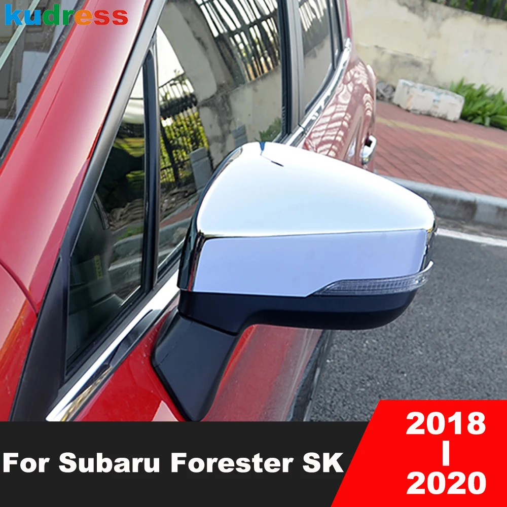 

Side Mirror Covers For Subaru Forester SK 2018 2019 2020 Chrome Car Door Rearview Mirror Cap Cover Trim Exterior Accessories