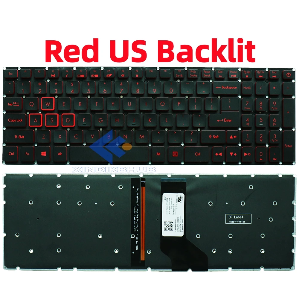 XIN-Arabic/US Backlit Laptop Keyboard For Acer Nitro 5 AN515-51 AN515-52 AN515-53 AN515-41 AN515-42 28pin