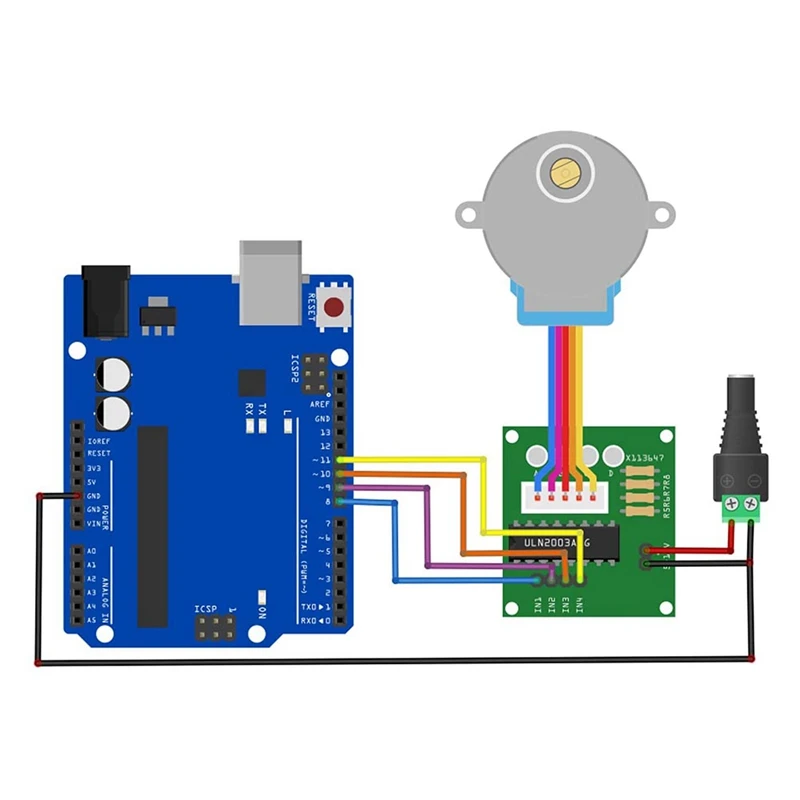 5 peças 28byj-48 motor de passo uln2003 5v placa de driver com adaptador de tomada bloco terminal cabo conector de 40 pinos