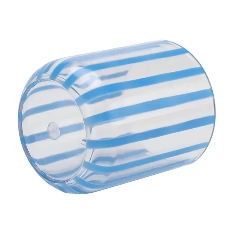 by Becky G. & Alejandra 14-Ounce Short Acrylic Stripe Line Tumbler, Blue image 5