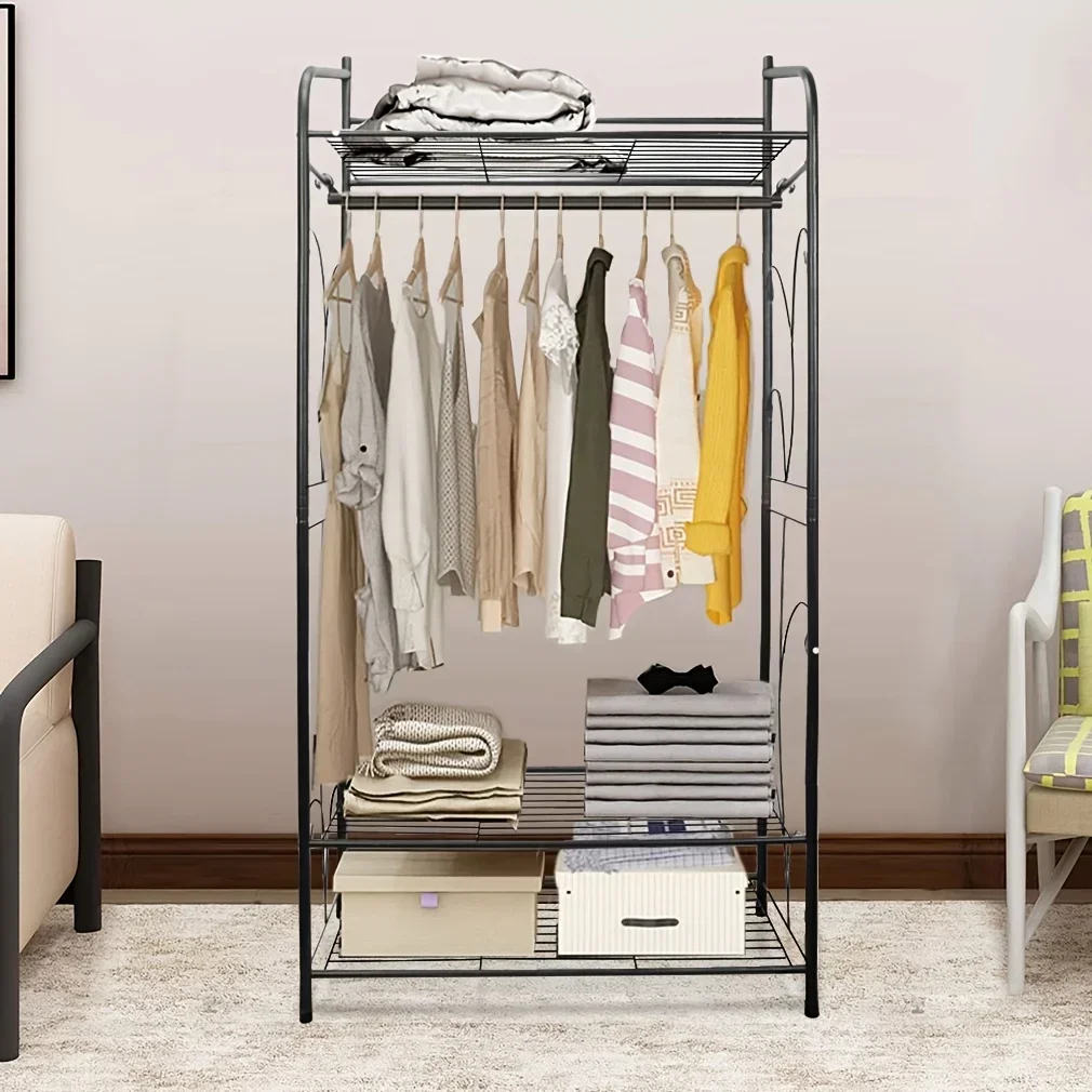 

Wire Garment Rack 3 Tiers Heavy Duty Clothes Rack for Hanging Clothes Large Clothing Rack Freestanding Closet Storage