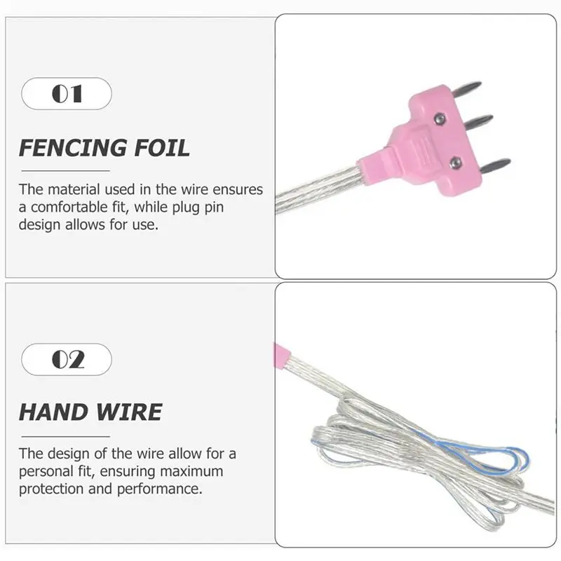 AEF6-Fencing Body Cords For Foil Sabre Flexible Durable Wire Essential Sports Equipment For Professional And Amateur Fencers