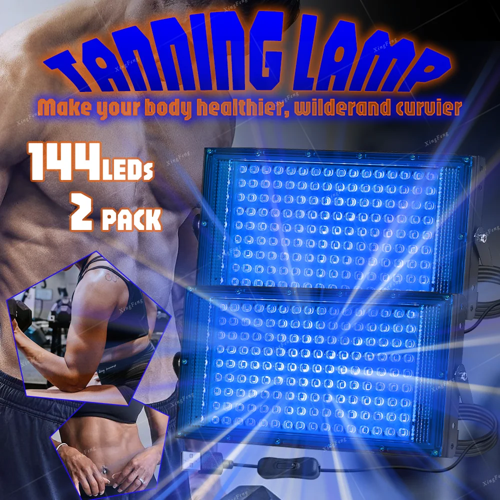 

Nice 144 LED USB Tanning Light, Portable Full Spectrum Blue Light For Face And Body, Good For Home Tanning And Bronze Skin Tanni