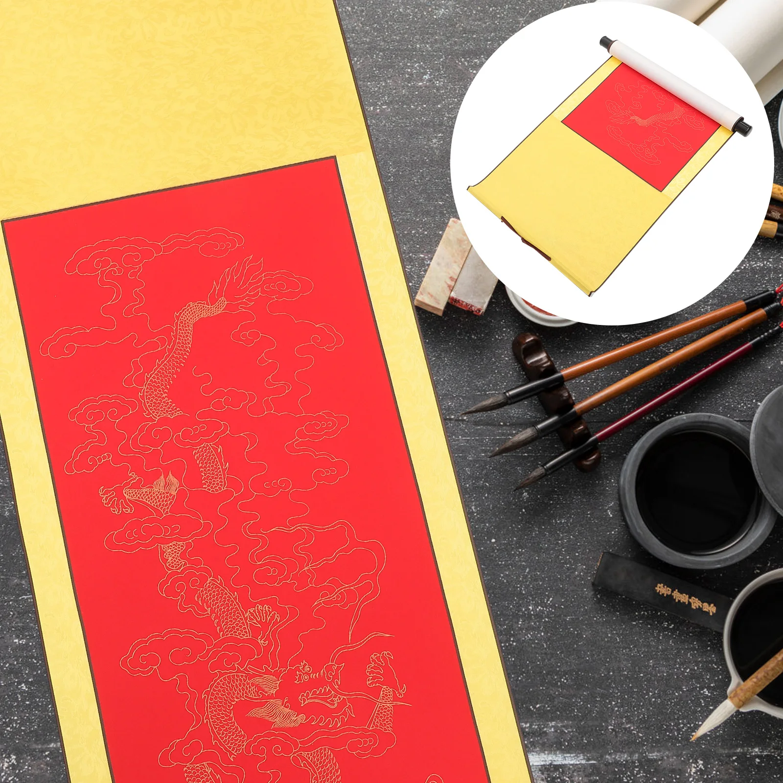 Свиток рисовой бумаги для подвешивания рисунка, каллиграфическое искусство, пустой винтажный домашний декор, акварельная живопись, демонстрационная модель, китайское искусство