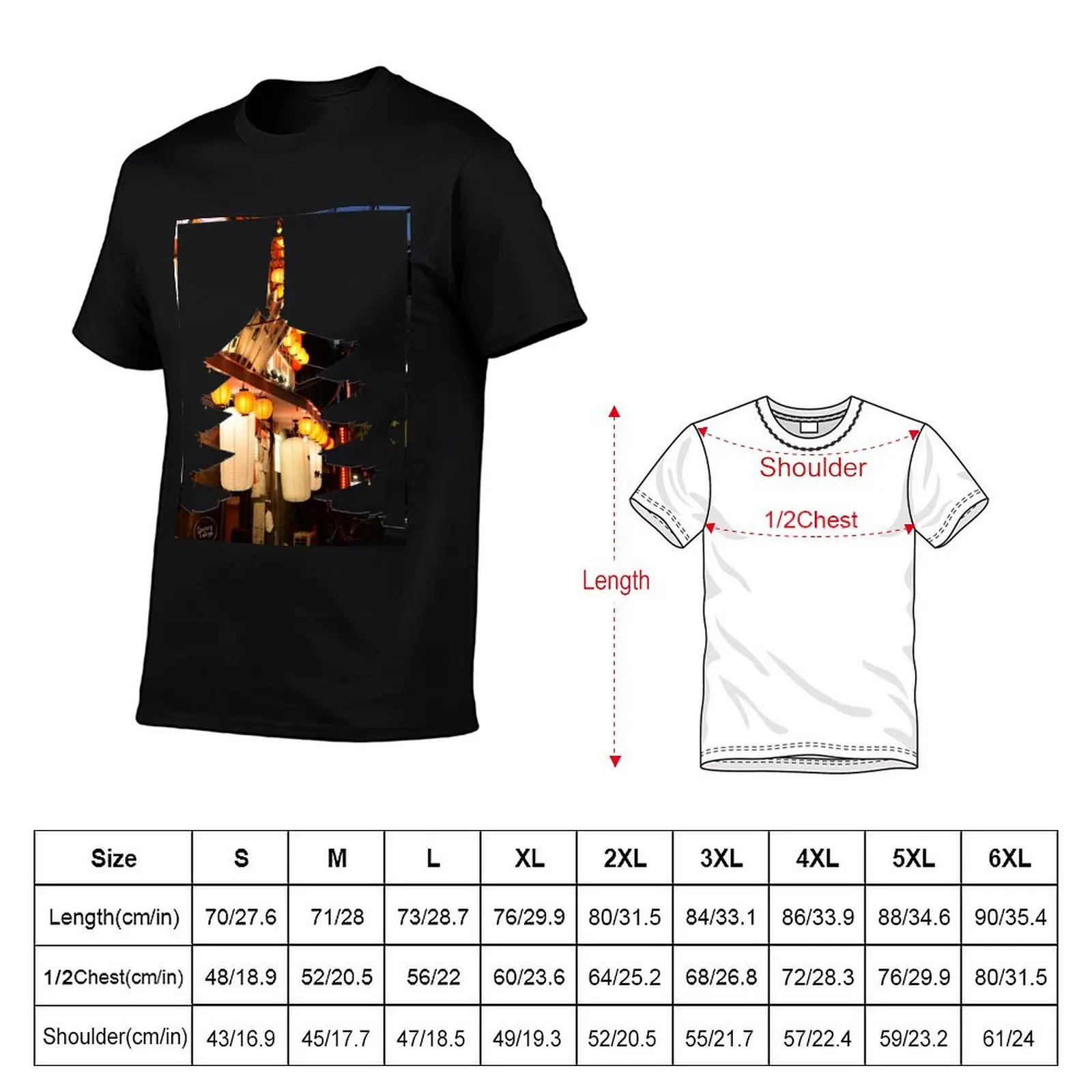 Shinjuku lights in Sensoji Pagoda T-Shirt cheap stuff shirts graphic tees heavyweights t shirts for men pack