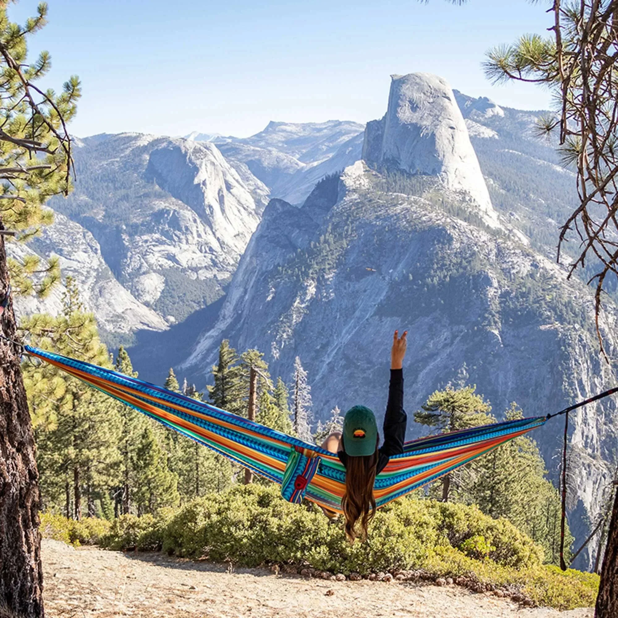 Amaca doppia deluxe con cinghie per appendere in nylon paracadute per un massimo comfort