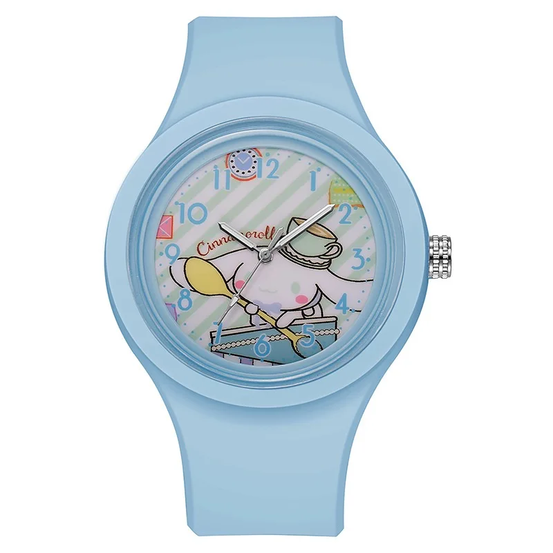 Orologi per bambini Sanrio Kuromi Hello Kitty cinturino in silicone al quarzo Cartoon Melody orologio da polso per ragazze regali di compleanno per bambini