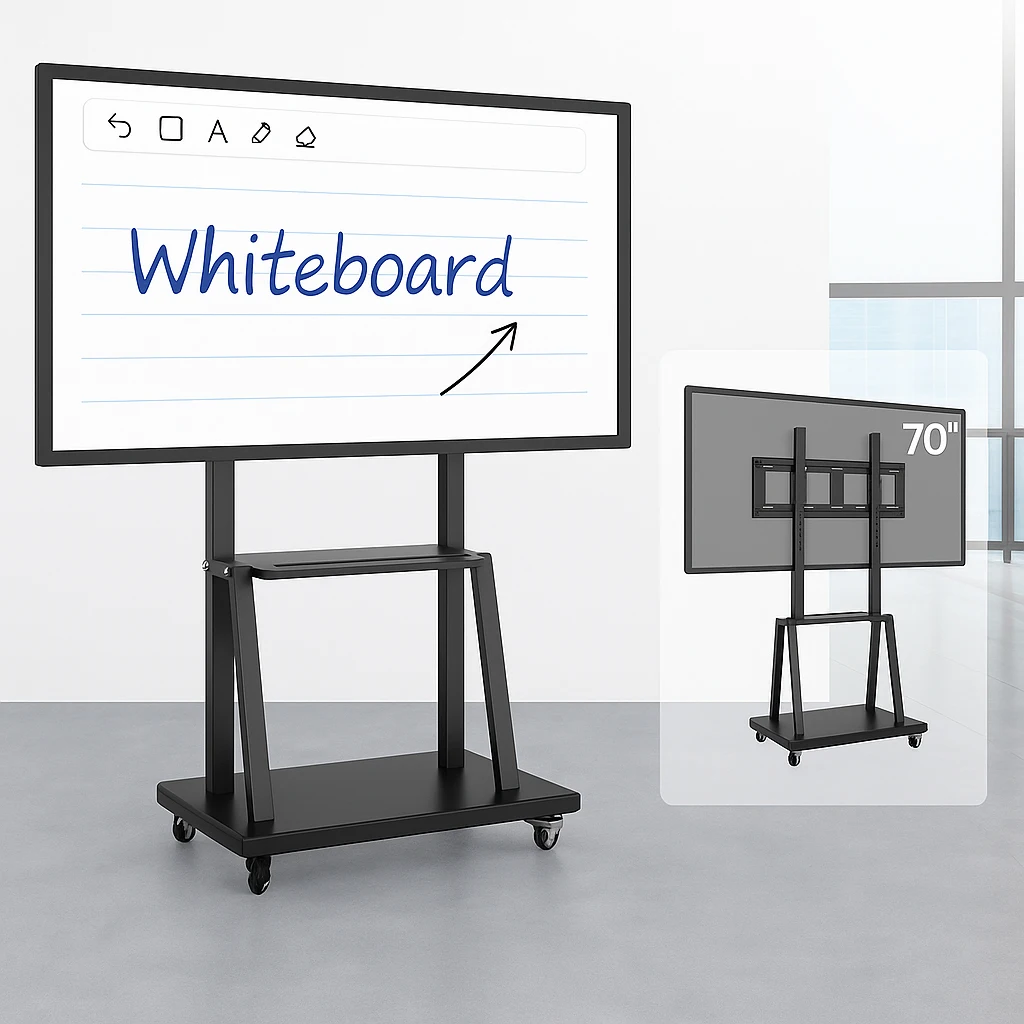 Smart Board with 20MP Camera – 65” 4K Touch Display Ideal for Business Meetings, Remote Classes, and Interactive Workshops