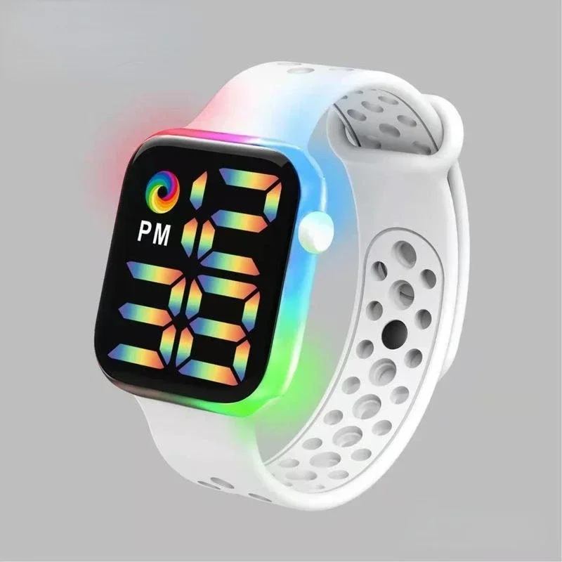 New LED Electronic Watch Silicone Strap Waterproof Sports Digital Watch for Women and Men Student Gift Wrist Watches Wholesale