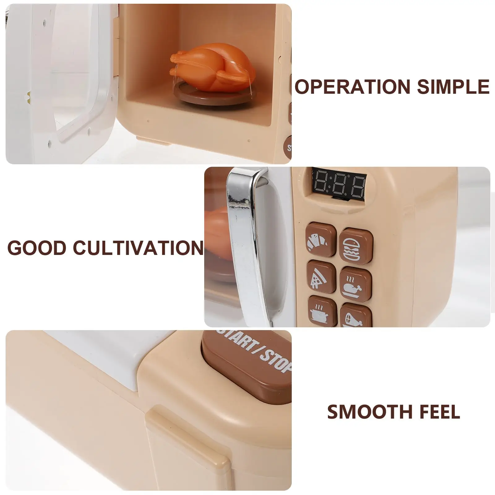 Four à micro-ondes naments Mini jouet cadeaux enfants léger petit décor drôle meubles simulé son réaliste plastique facile magasin