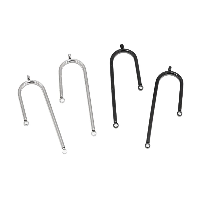 10pcs Stainless Steel U Q Shape Earring Connectro Findings Long Connecting for Jewelry Making Earring Pins Findings DIY Supplies