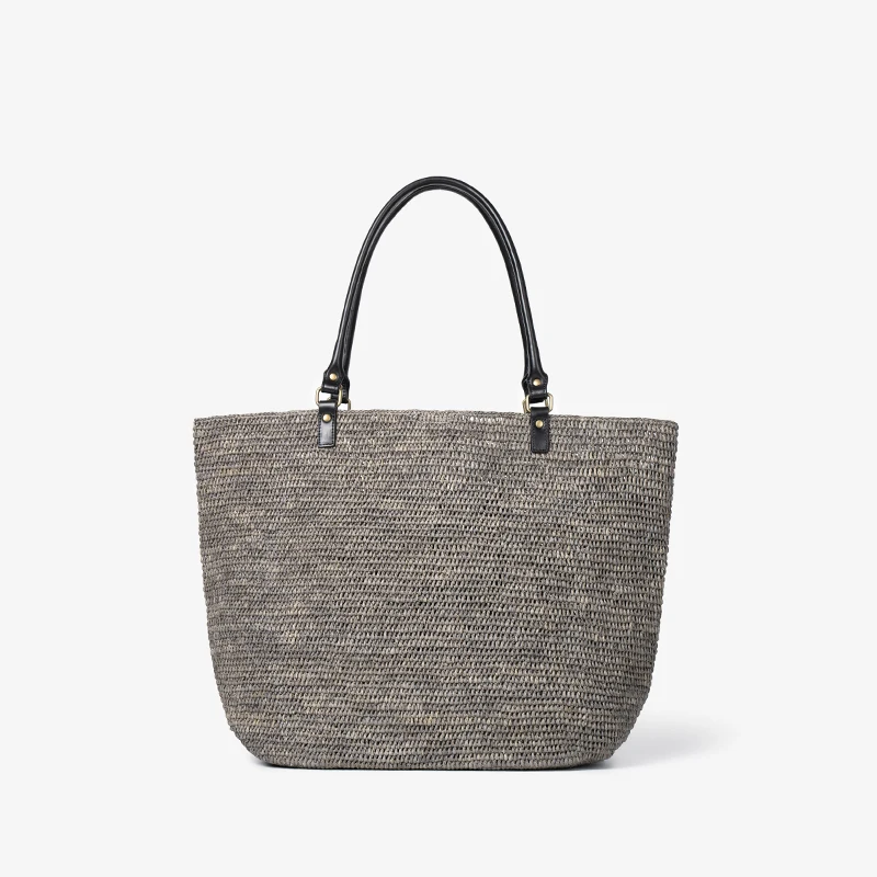 BEAUTODAY Casual Tote Women Raffia Solid Color Large Capacity Square Handbags Open Ladies Bags Handmade 62106
