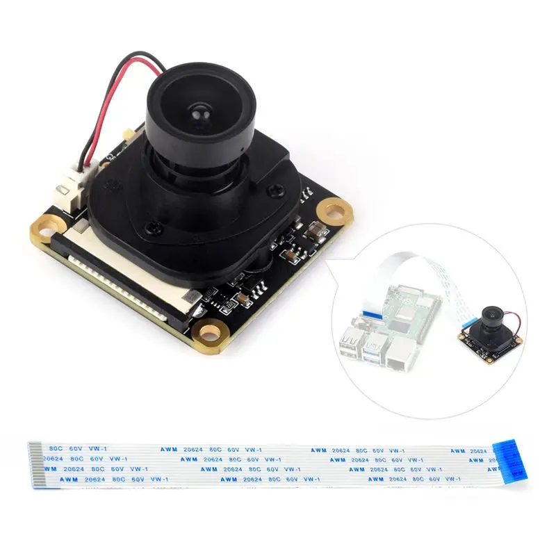 ~【A48T HOT】IMX290-83 IR-CUT Camera, Starlight Camera Sensor, Fixed-Focus, 2MP, For Raspberry PI 4B/3B+ /3A+/Zero/Zero 2 W