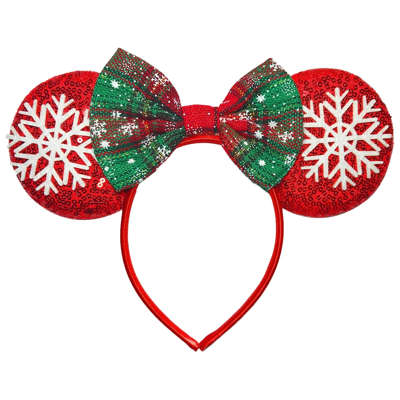 Ziming New Christmas Cute Hairband Sequins Bows Mouse Ears Headband Kids Festival Party Cosplay Headband