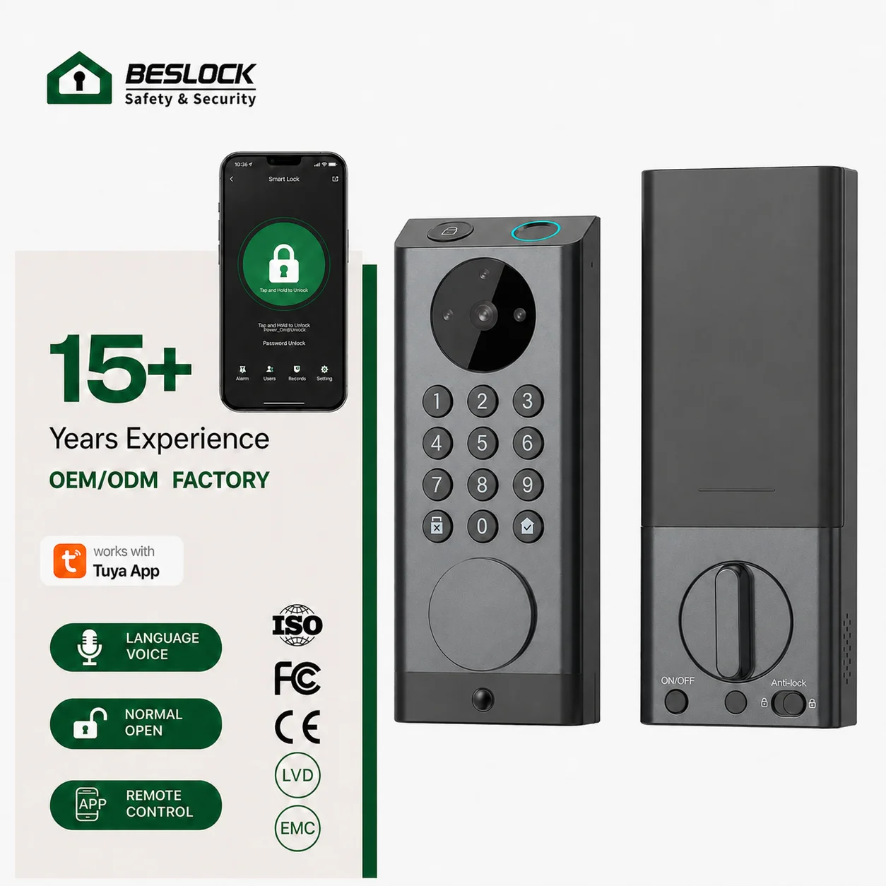 Video Intercom Smart Lock Deadbolt Lock Tuya Wifi DoorFingerprint Code Doorbell Biometric Electronic Digital