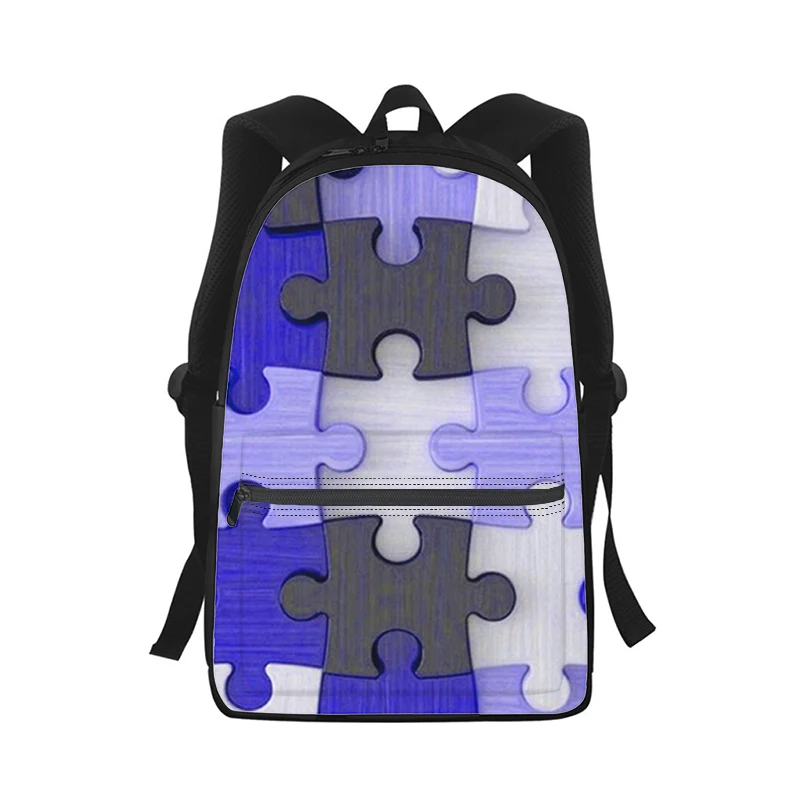 

Personality Art Puzzle Men Women Backpack 3D Print Fashion Student School Bag Laptop Backpack Kids Travel Shoulder Bag