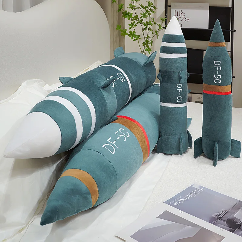Raketenmodellpuppe 60–120 cm Dongfeng Raketenkissen DF-61 Plüschtier DF-5C Gefüllte Puppe Militärbegeisterte Sammlung Junge Geschenk
