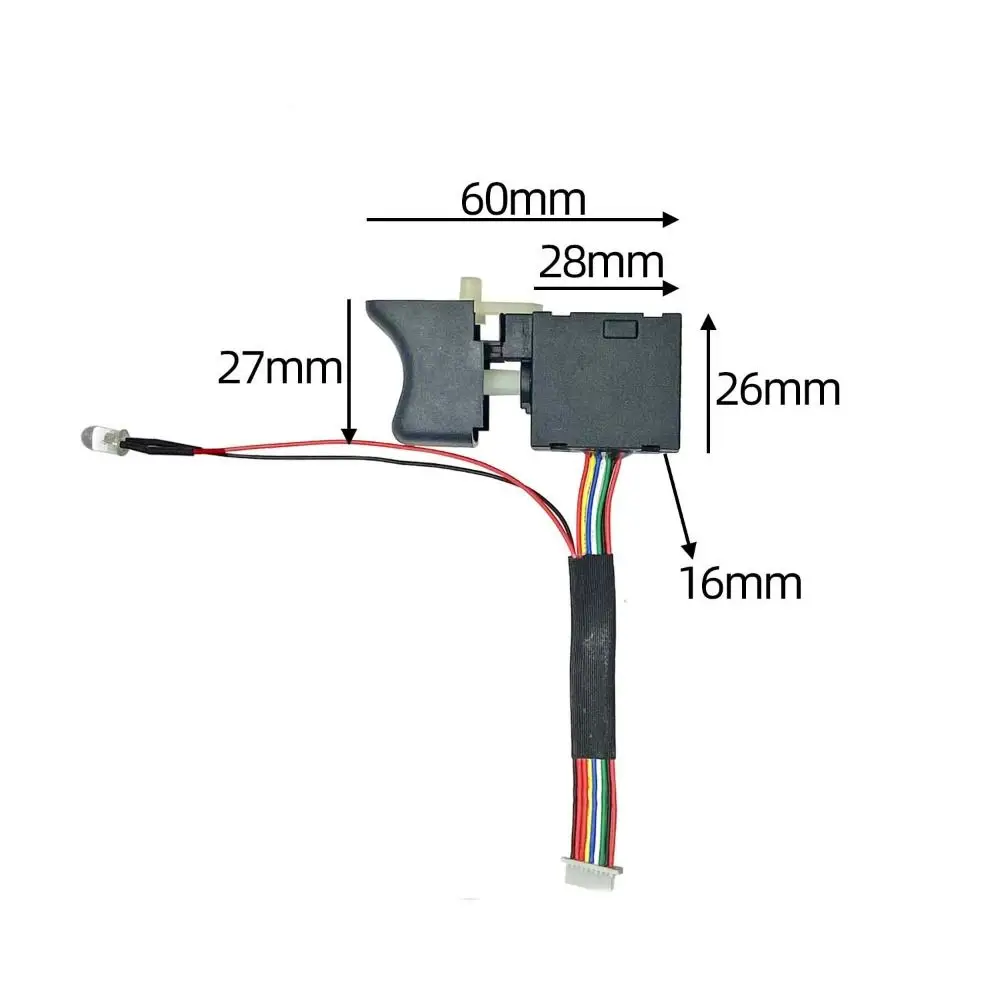 Durable Black Off-on Switch Professional 9 Wire Speed Control Switchs Regulator With Lamp Wrench Switch for Dayi 6802