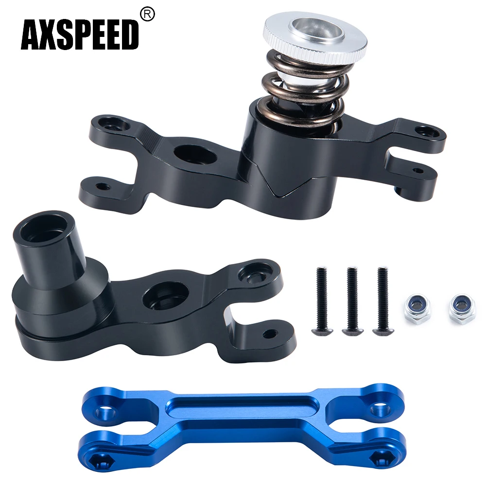 AXSPEED Aluminum Alloy Steering Assembly Bellcranks Support Servo Saver Spring for X-Maxx 1/5 RC Car Monster Truck Upgrade Parts