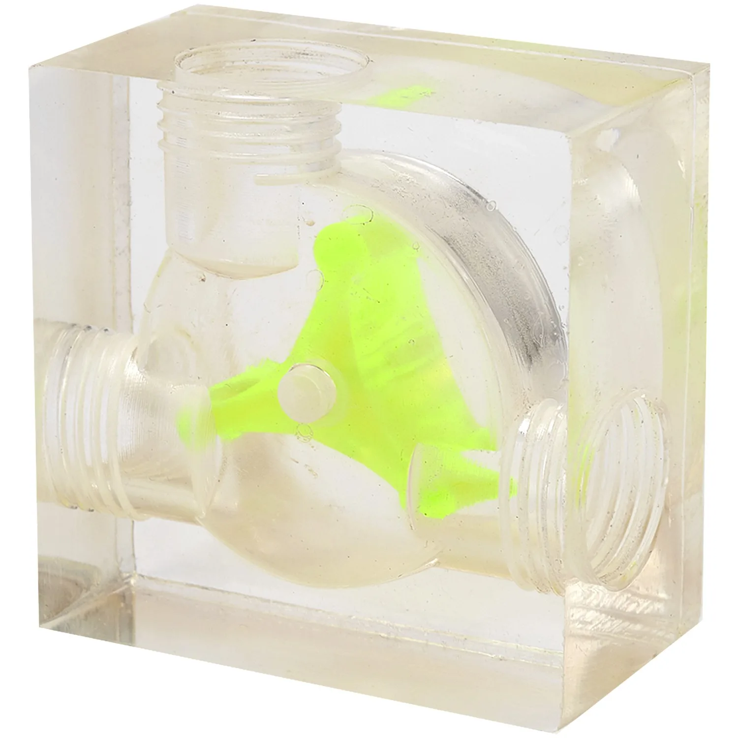 N35R_DU PC Water Cooling Acrylic Three Way Visual Flow Indicator G1/4 Thread