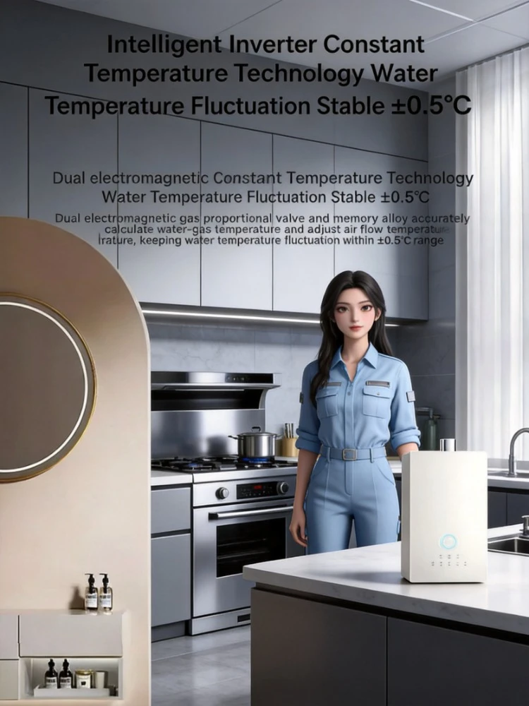 Household Constant Temperature Gas Water Heater Bathroom Natural Gas LPG Forced Exhaust Outdoor