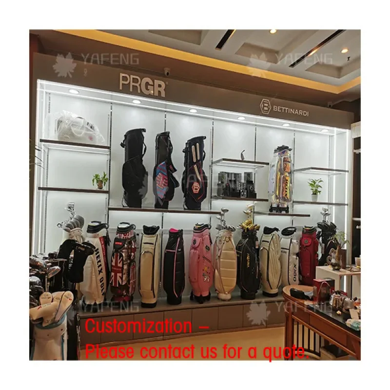 custom.Customizable Furniture Display Clubs Wall-Mounted Hockey Sticks and Cue Bags Shopping Mall Use