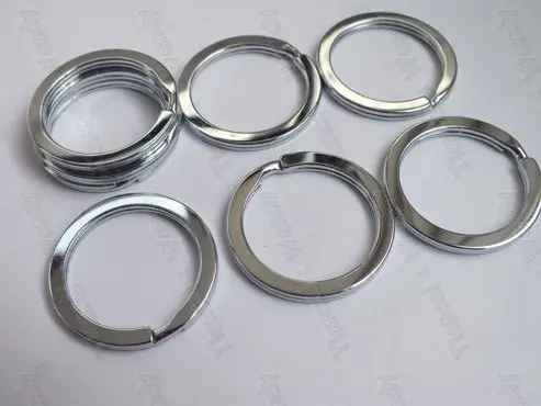 

high quality . 35mm 1000pcs Rhodium Plated Color Round Key Split Rings Key Chain Link Connector Findings