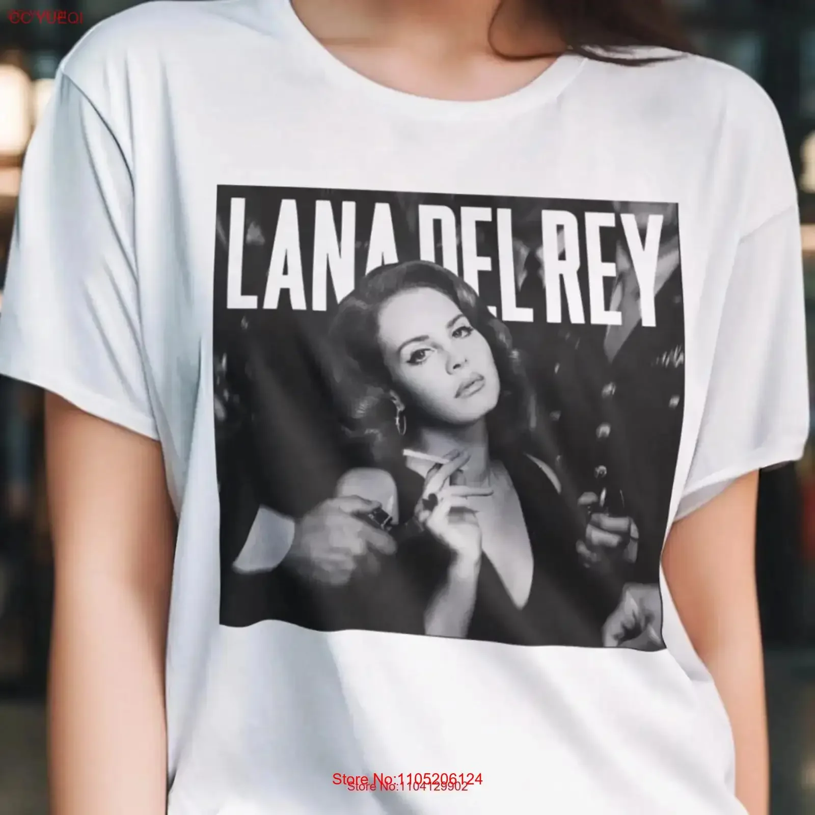 

Vintage T shirt Lana Del Rey Retro Concert dress Black and white graphics vintage Washed Soft Stretched fashion